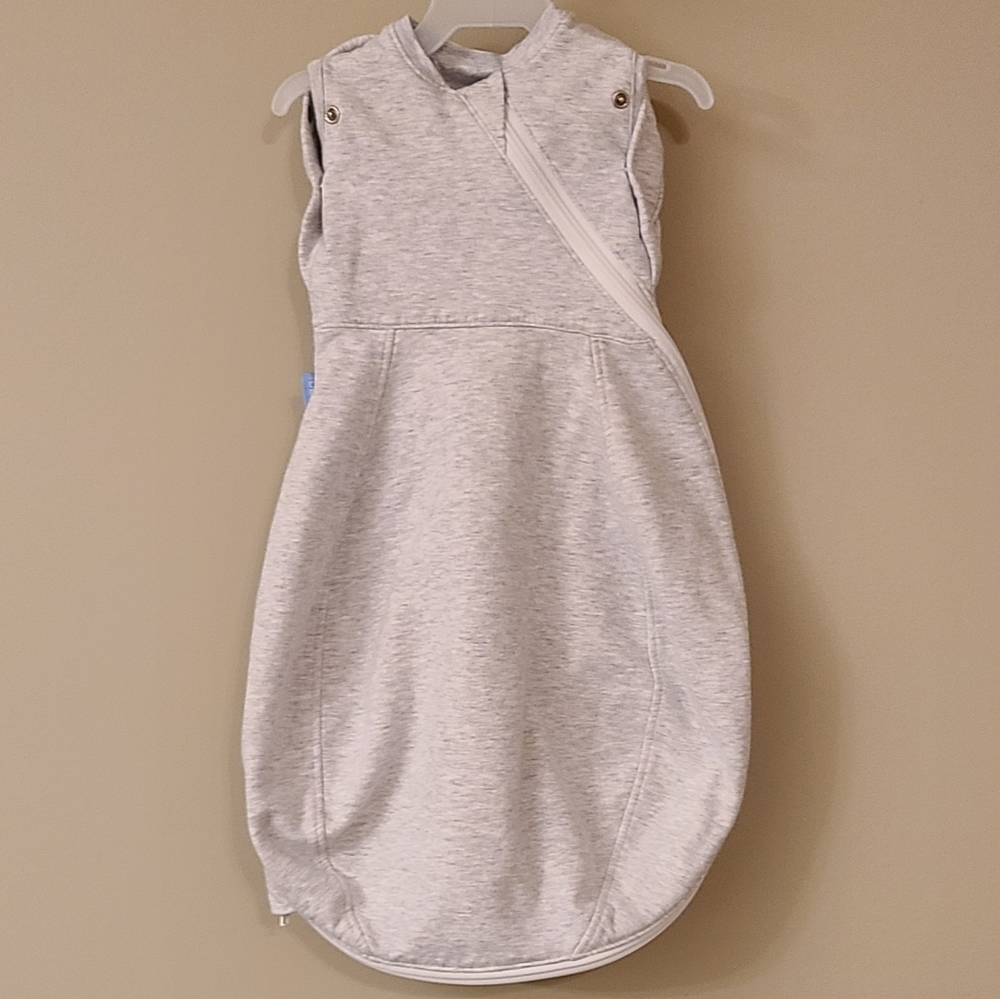 Grobag grey swaddle sack.